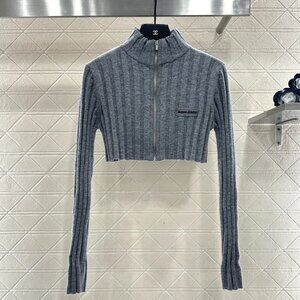 Miu Miu ♥ 2025 New Arrival Cropped Fitted Knit Top